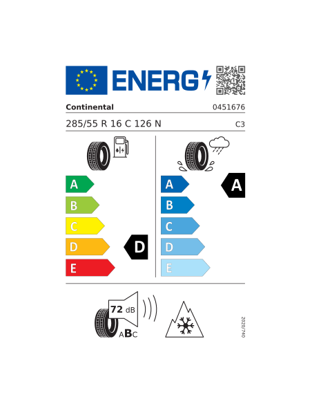 CONTINENTAL Van Contact 4Season 285/55 R 16 126N