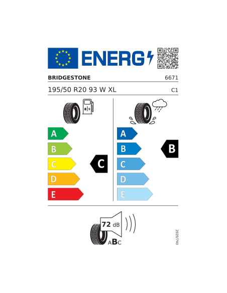 BRIDGESTONE POTENZA S001 195/50 R 20 93W