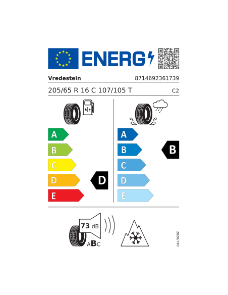 VREDESTEIN COMTRAC 2 WINTER + 205/65 R 16 107/105T