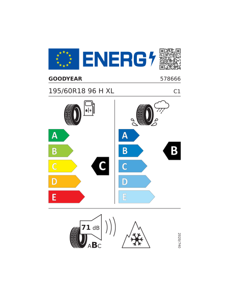 GOODYEAR UltraGrip Performance + 195/60 R 18 96H