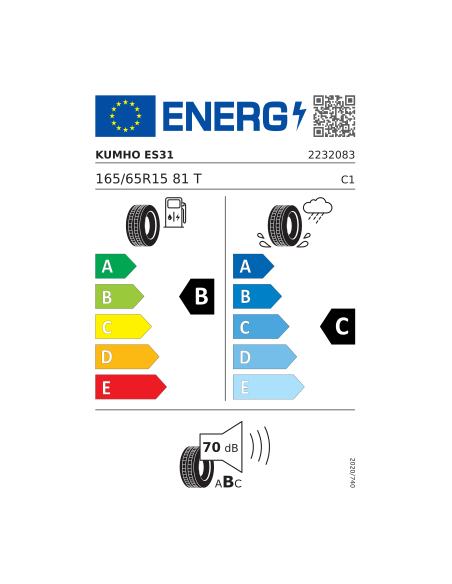 KUMHO ECOWING ES31 165/65 R 15 81T