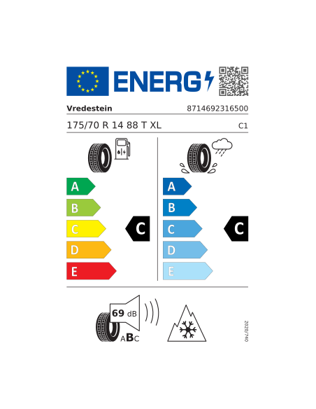 VREDESTEIN QUATRAC 5 175/70 R 14 88T
