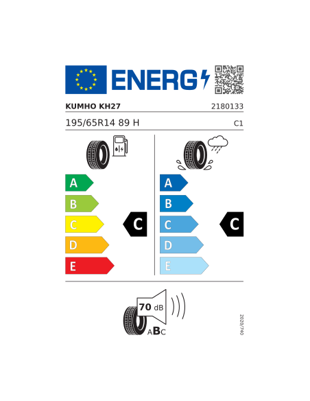 KUMHO KH27 ECOWING ES01 195/65 R 14 89H