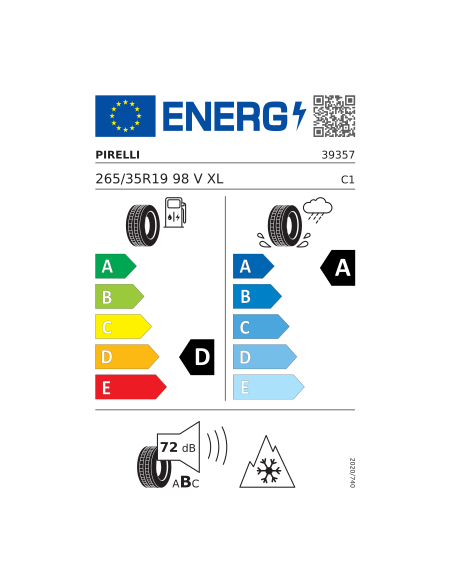 PIRELLI P ZERO WINTER 265/35 R 19 98V