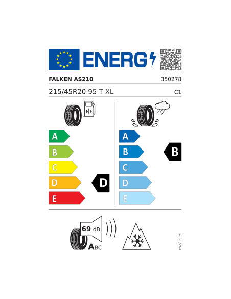 FALKEN EUROALL SEASON AS210 215/45 R 20 95T