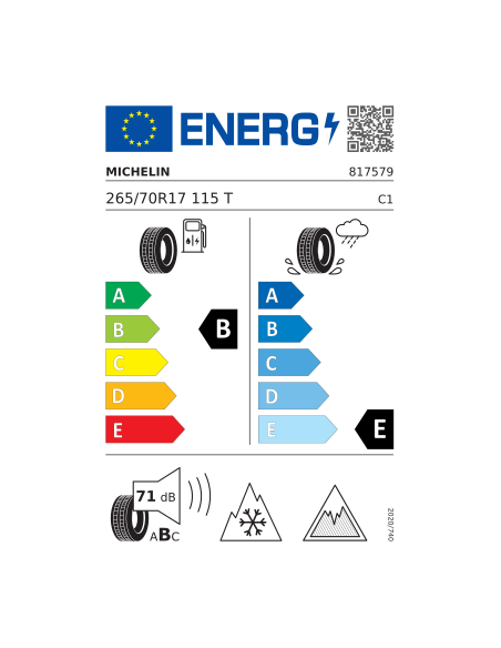 MICHELIN X-ICE SNOW SUV 265/70 R 17 115T