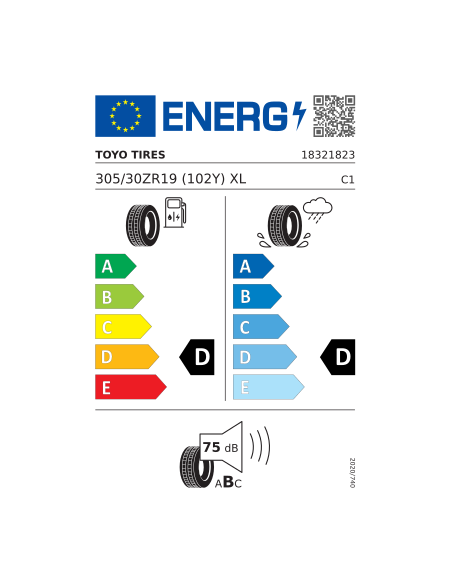 TOYO PROXES R888 R 305/30 ZR 19 102Y