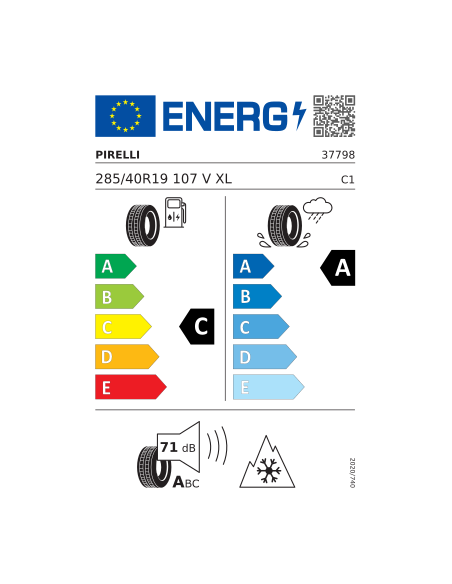 PIRELLI P ZERO WINTER 285/40 R 19 107V