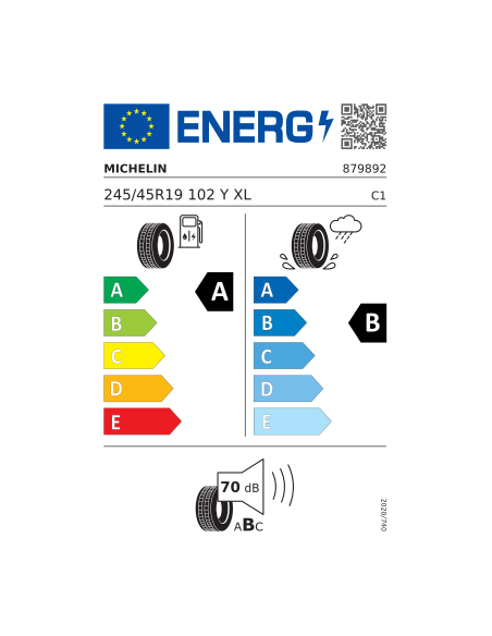MICHELIN E PRIMACY 245/45 R 19 102Y
