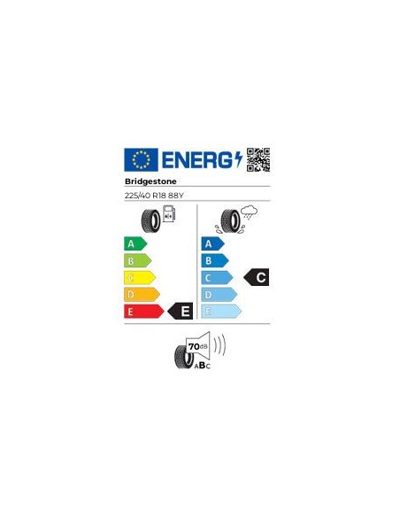 BRIDGESTONE TURANZA ER33 225/40 R 18 88Y